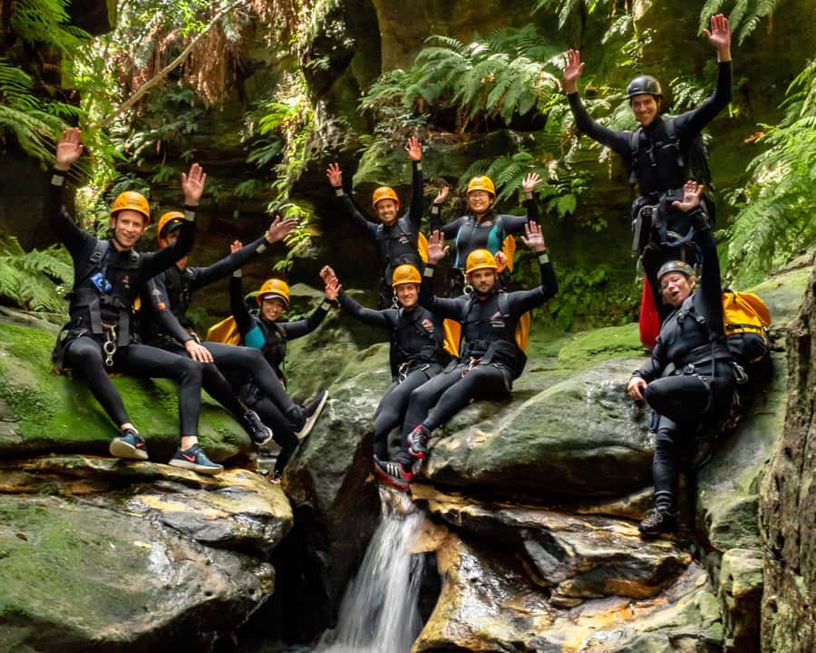 Blue Mountains: Abseiling and Canyoning Experience - Rainforest canyon time: jumps, swims, and slides in narrow water