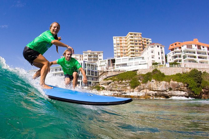 Surfing Lessons on Sydney's Bondi Beach - The small-group size that changes everything (five surfers)