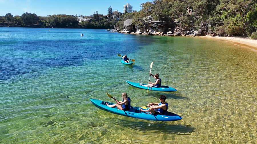 Sydney: Guided Kayak Tour of Manly Cove Beaches - Swim time at the beach, plus what happens if weather changes