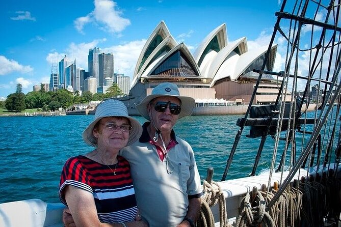 Sydney Harbour Tall Ship Lunch Cruise - Photo time: where the deck works for Opera House and Bridge