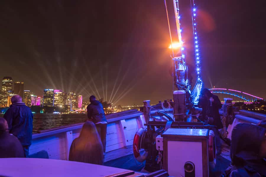 Sydney Harbour: Tall Ship Vivid Dinner Cruise - Mast climb: optional, and sometimes cancelled