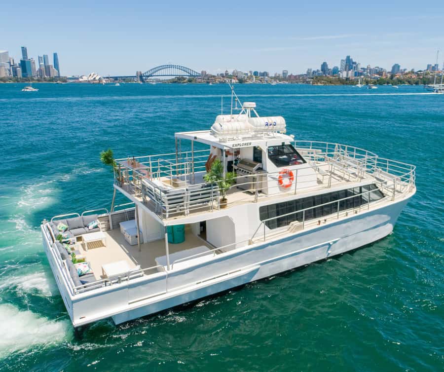 Sydney: Premium Catamaran Vivid Cruise with Welcome Drink - What you actually get: complimentary drink, then snacks and canapes for purchase